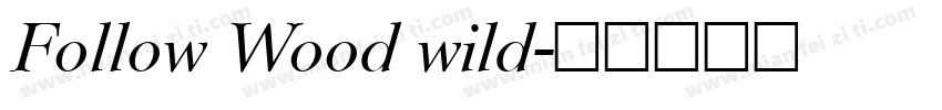 Follow Wood wild字体转换
